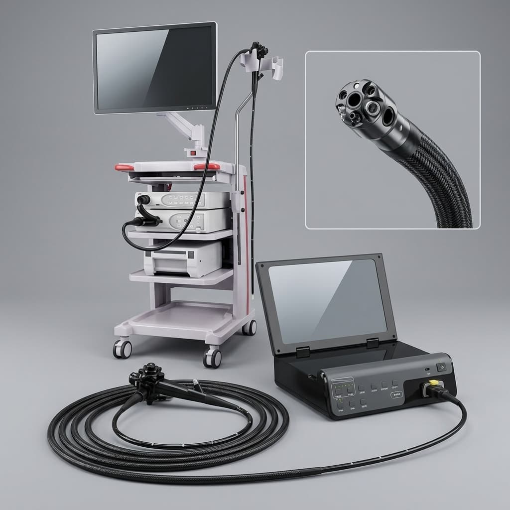 Flexible shaft component for endoscope and robotic catheter programs